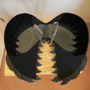 Black Halloween Angel Wings